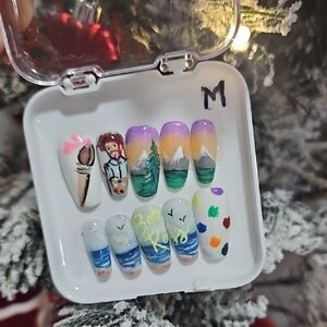 Hand-Painted Artistic Nail Set